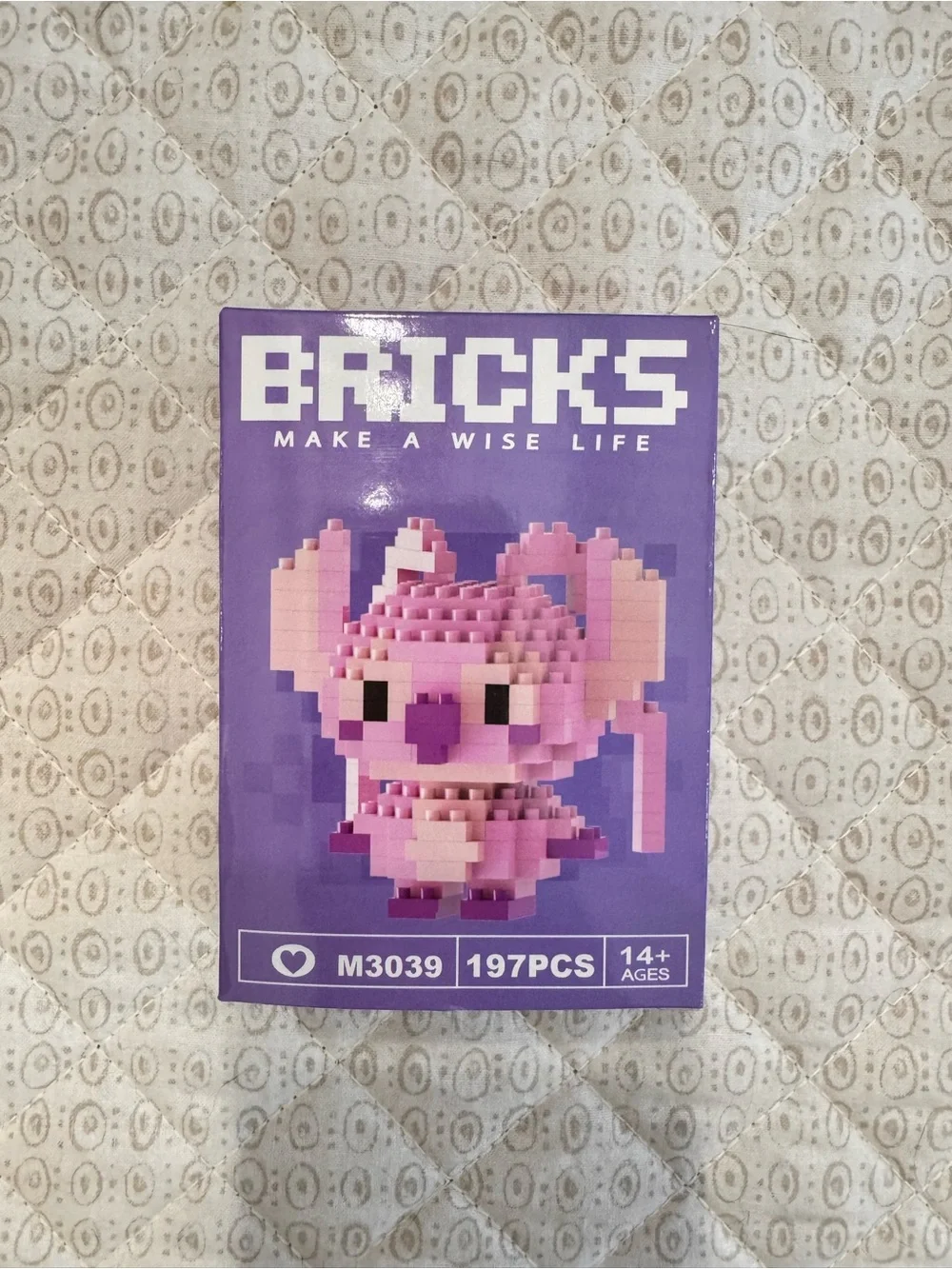 BRICKS angel stitch Building blocks Kit - Pink Character (197 PCS)